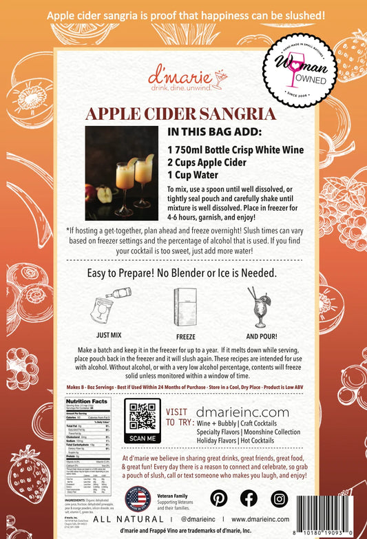 Apple Cider Sangria Cocktail - Ready-To-Freeze Cocktail