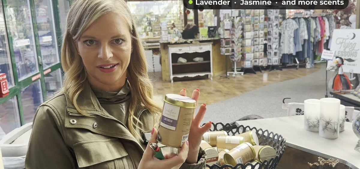 Basket of backflow incense cone tins at the Beaver Bark counter
